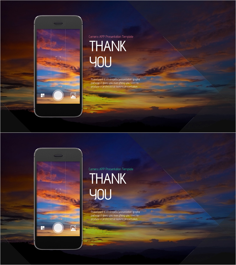 카메라 어플리케이션 템플릿 엔딩 표지