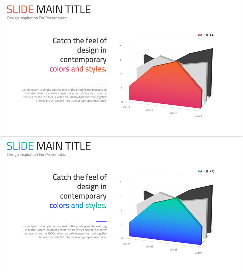 영역형 3D 그래프로 시장 분석 명확화
