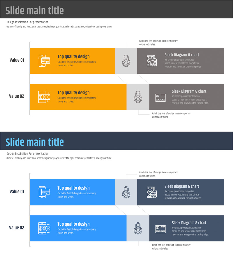 핀테크 서비스 구성 내용을 강조한 가로막대 그래프 슬라이드