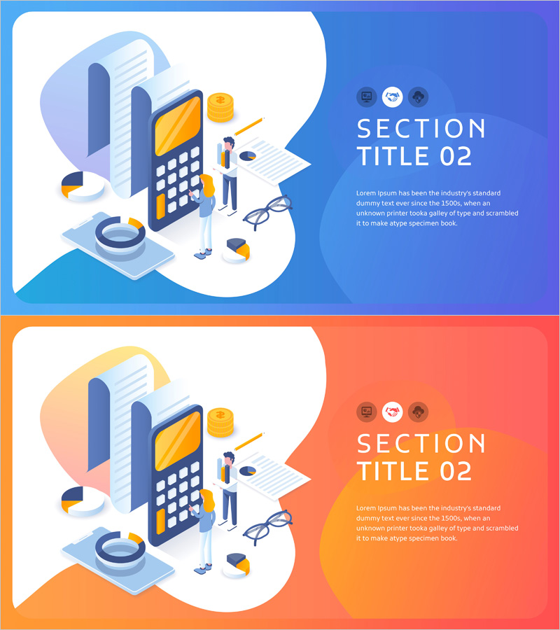 데이터 분석 일러스트 템플릿 간지 02 – 비즈니스의 시각적 스토리