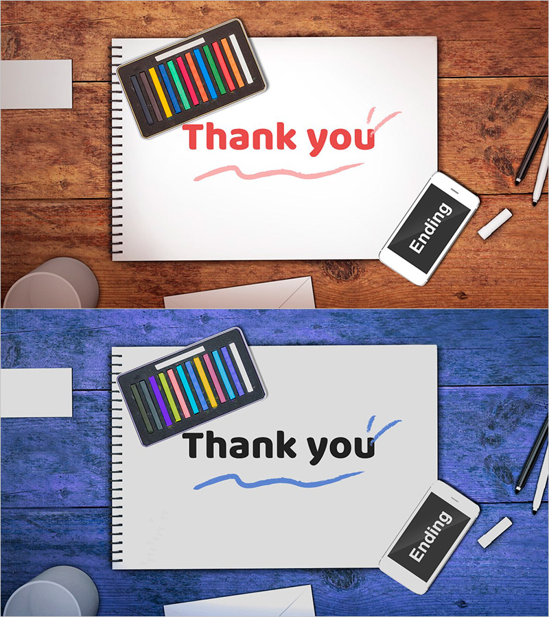 스케치북 템플릿 엔딩 – 감사의 메시지