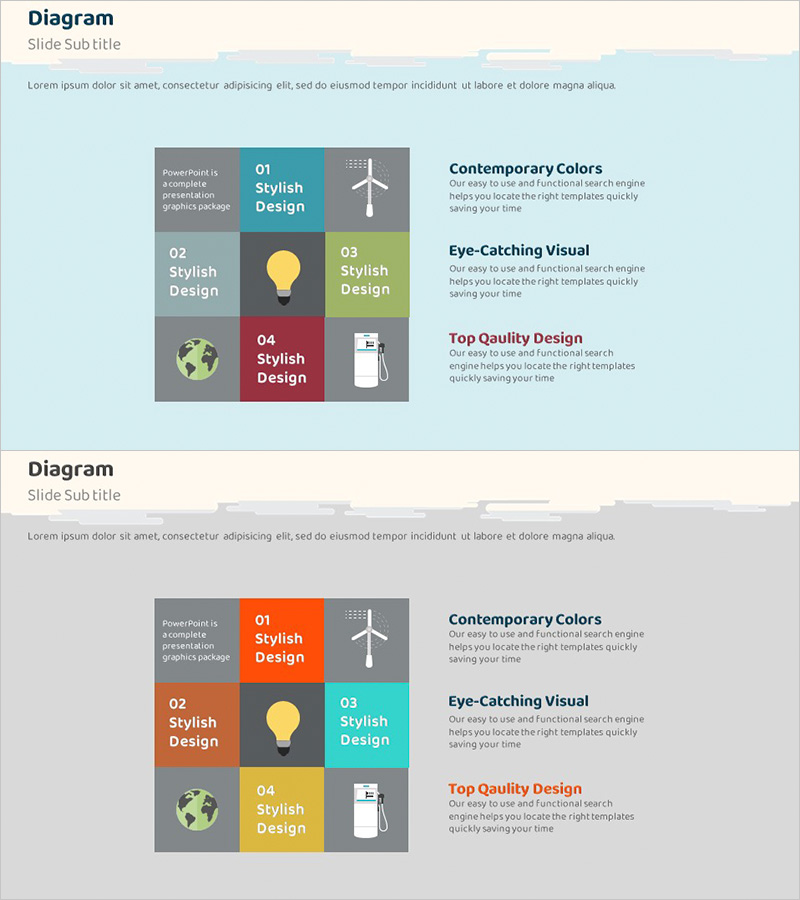 바둑판 다이어그램으로 핵심 가치 시각화 – 비전과 미션