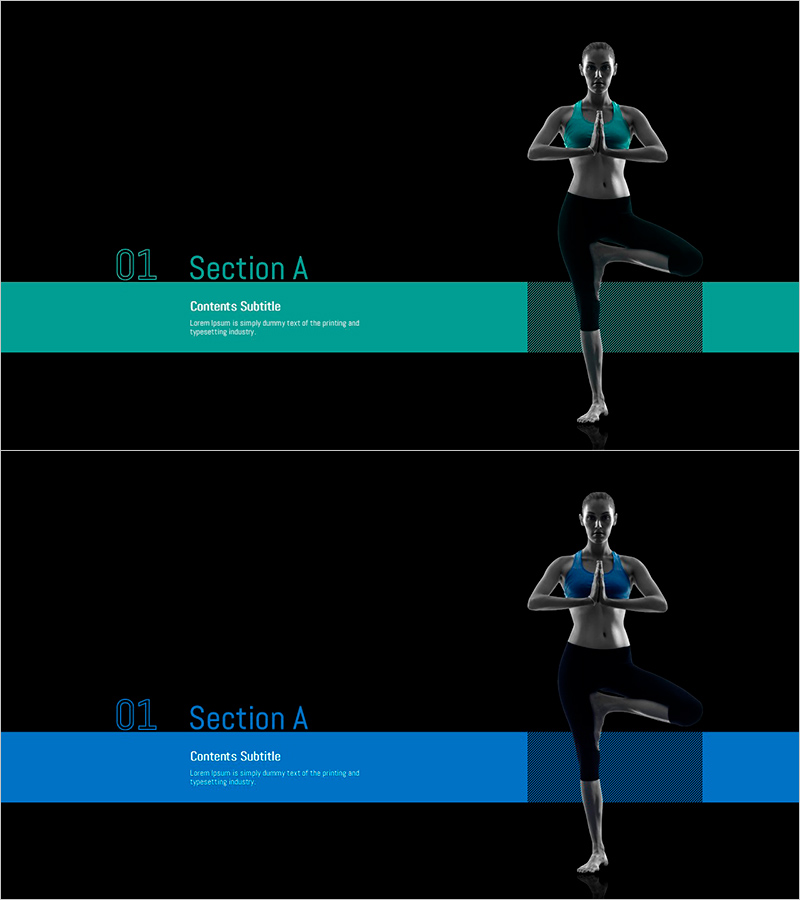 요가 템플릿 섹션 – 현대적인 디자인의 간결함