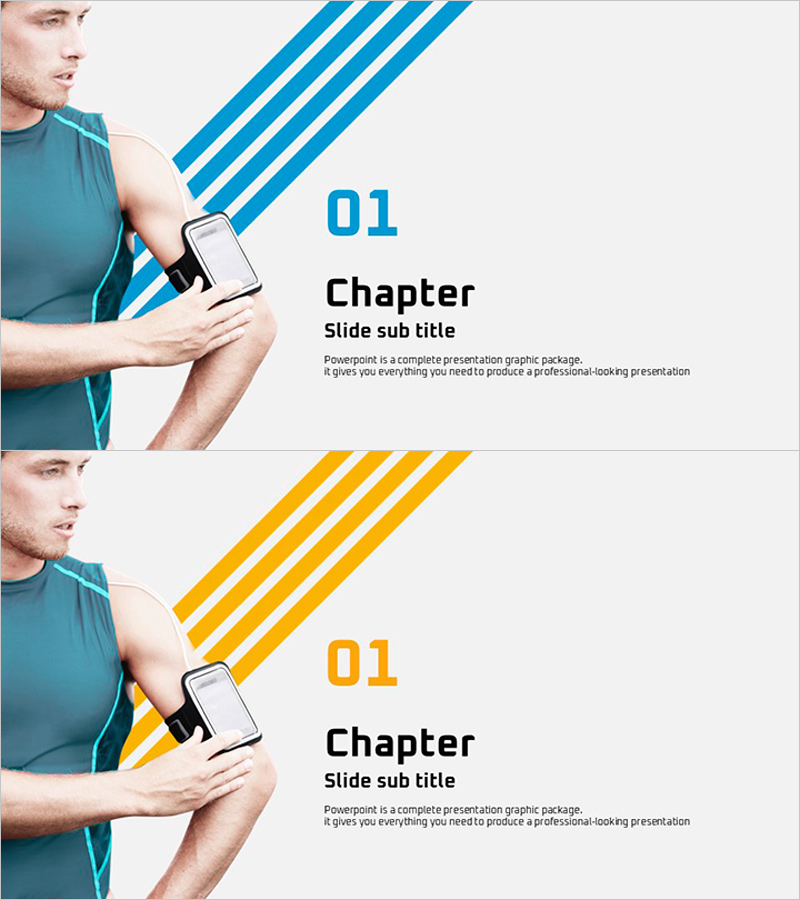 스포츠맨 챕터 – 활동적인 비즈니스 프레젠테이션