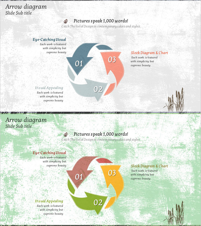 화살표 순환 다이어그램 – 운영계획의 시각화