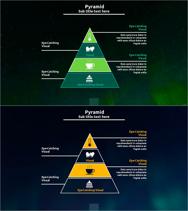 캠핑 아이콘 피라미드 구조 다이어그램 - 마케팅 계획을 위한 구조화