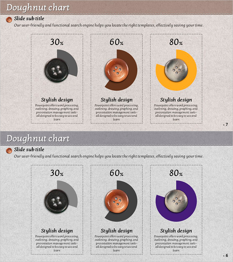 도넛 차트로 시장 점유율 분석 – 깔끔하고 세련된 디자인