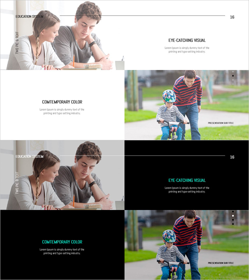 학습과 다양한 경험을 강화하는 슬라이드 – 노력과 도전