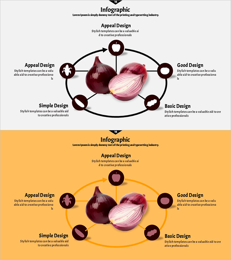 양파 순환 확산 다이어그램 – 기술부문과 서비스 구성도