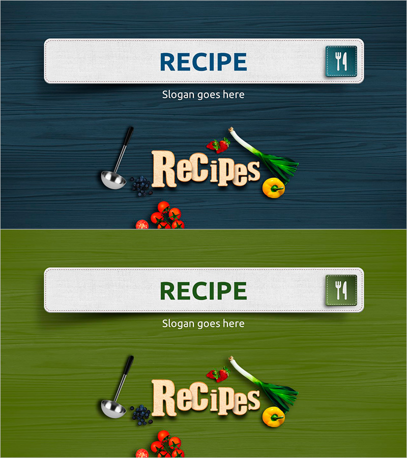 레시피 표지 슬라이드 템플릿 - 요리에 감성을 담다