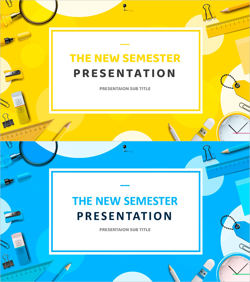 새학기 템플릿 표지 – 학교와 새로운 시작