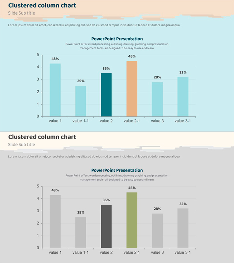 친환경 에코 막대형 그래프 차트 – 데이터 시각화를 위한 최적의 선택