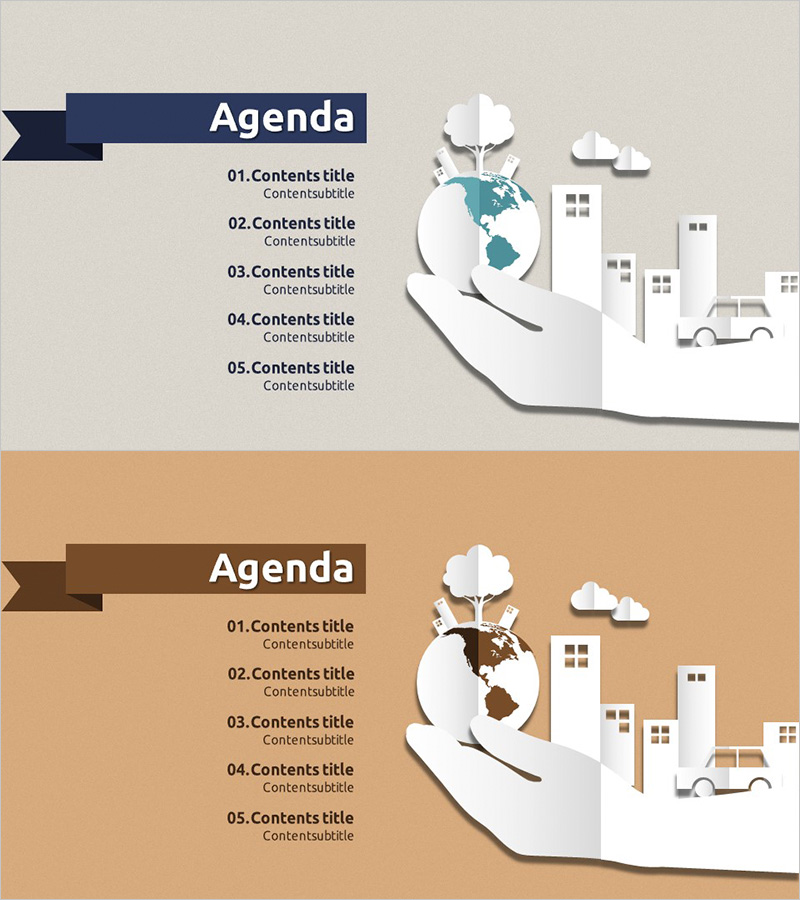환경보호 와이드 템플릿 목차 – 지속 가능한 미래