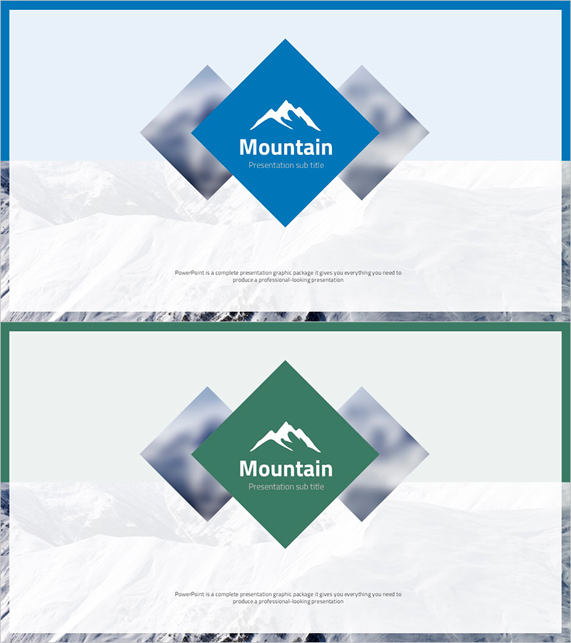 모던한 등산 와이드 프레젠테이션 표지