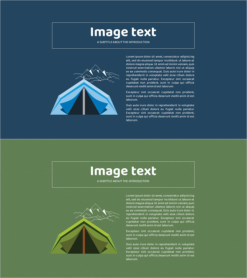캠핑 텐트 인포그래픽 페이지 - 야외 모험의 시작