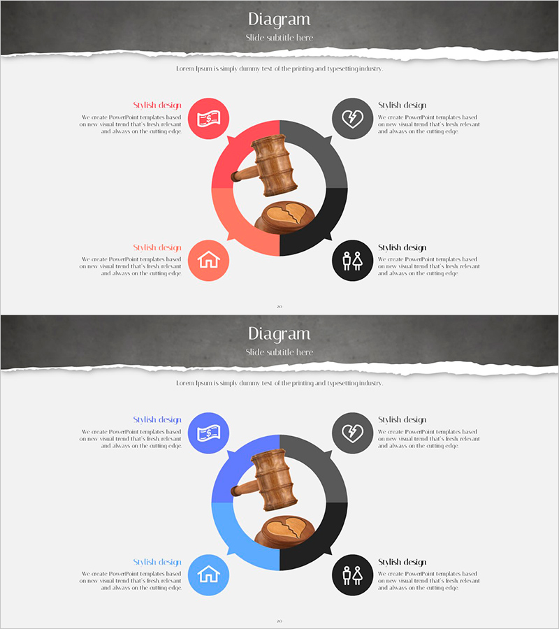 법적 소송 다이어그램 – 법률 과정을 시각적으로 표현