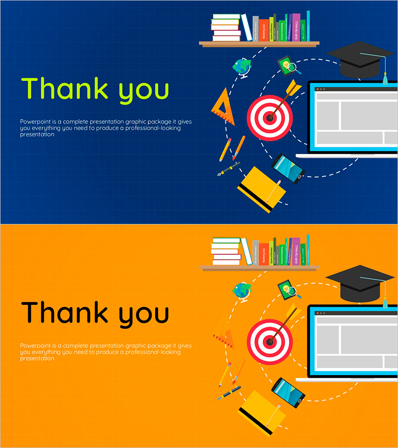 온라인 교육 템플릿 PPT 엔딩 – 전문적인 마무리