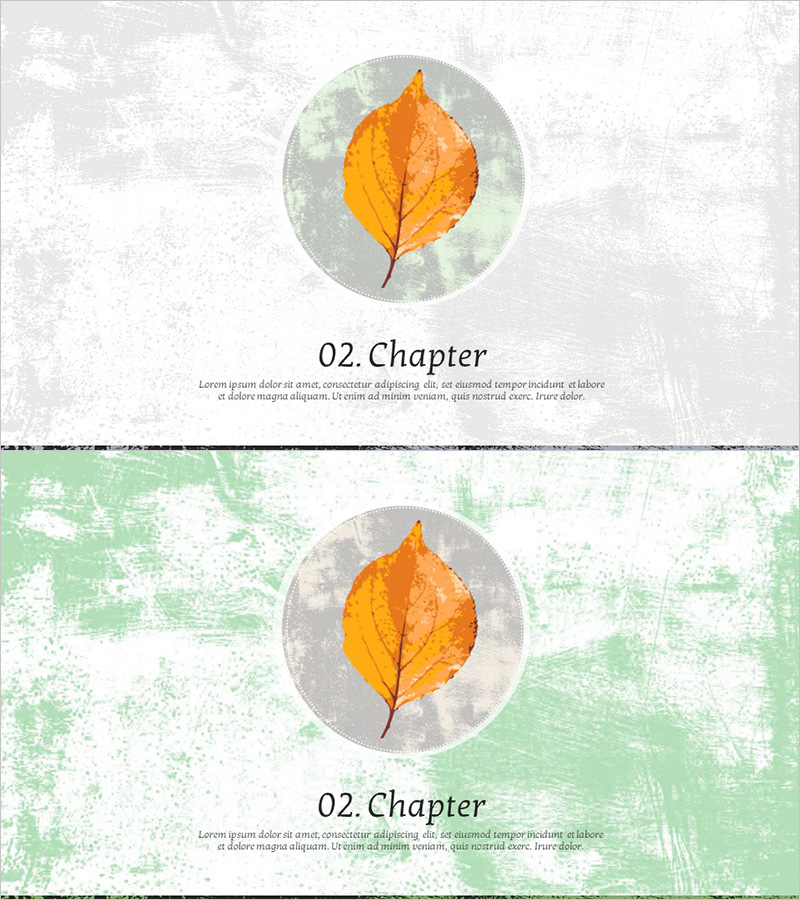 가을 단풍 템플릿 – 간지 있는 섹션 슬라이드