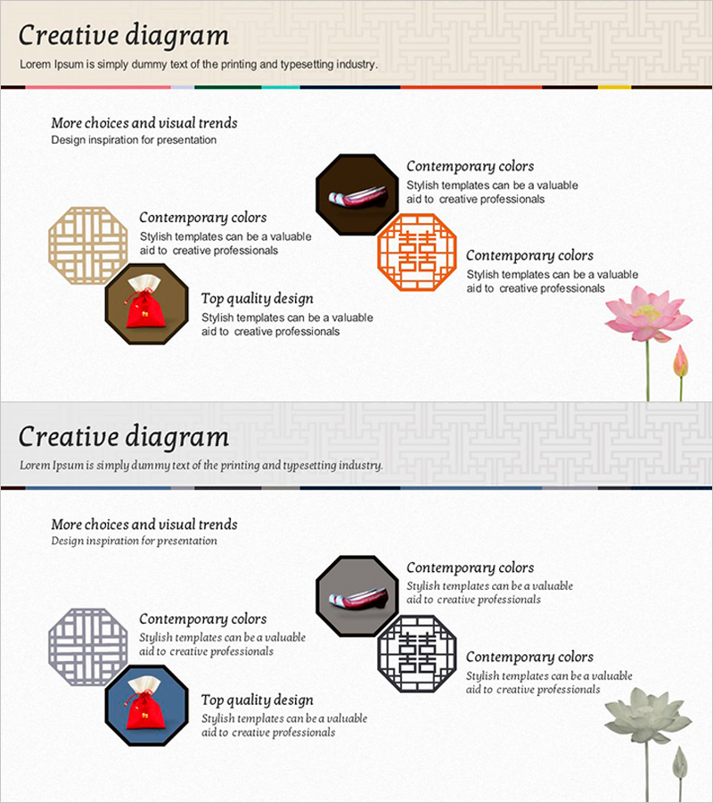 전통 소품과 텍스트박스 – 제품/서비스 소개