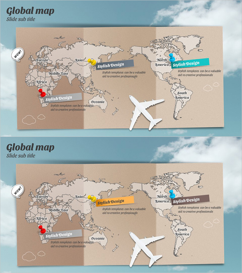 글로벌 세계지도 블루 옐로우 – 글로벌 네트워크 소개