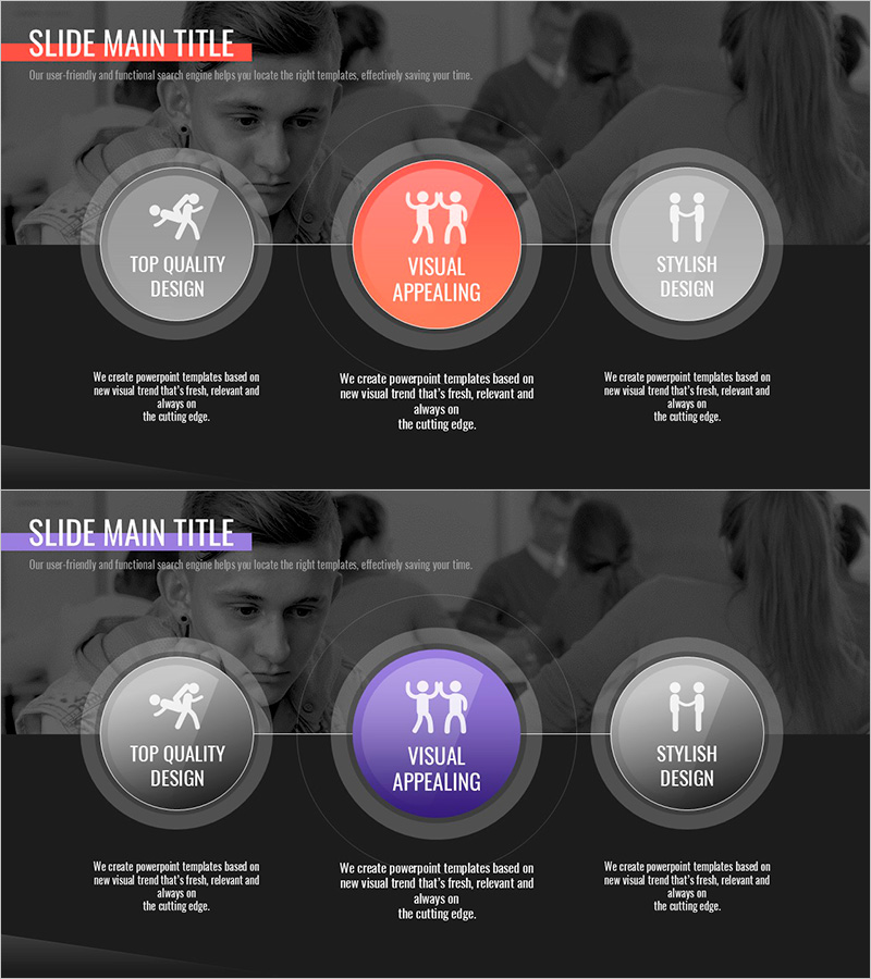 경쟁과 협동심 다이어그램 – 사업 비전과 전략