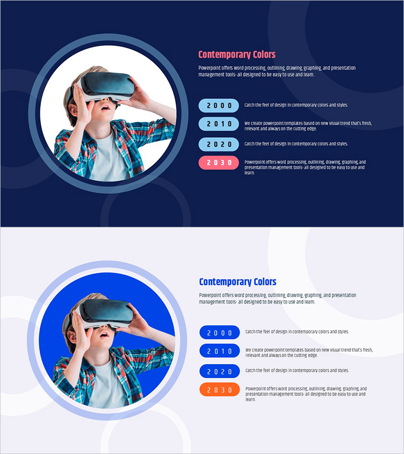 History and Performance of VR Education Templates