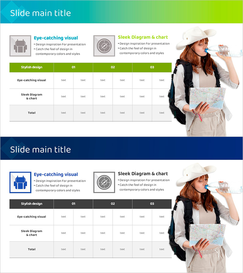 해외 투어 일정을 위한 슬라이드 템플릿 – 운영계획과 성과