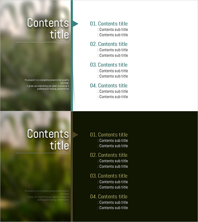 자연환경 와이드 템플릿_목차