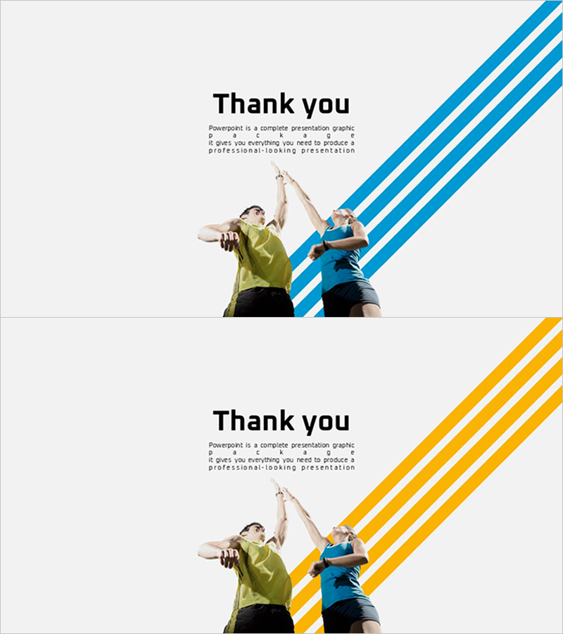 건강한 생활 운동 템플릿 엔딩