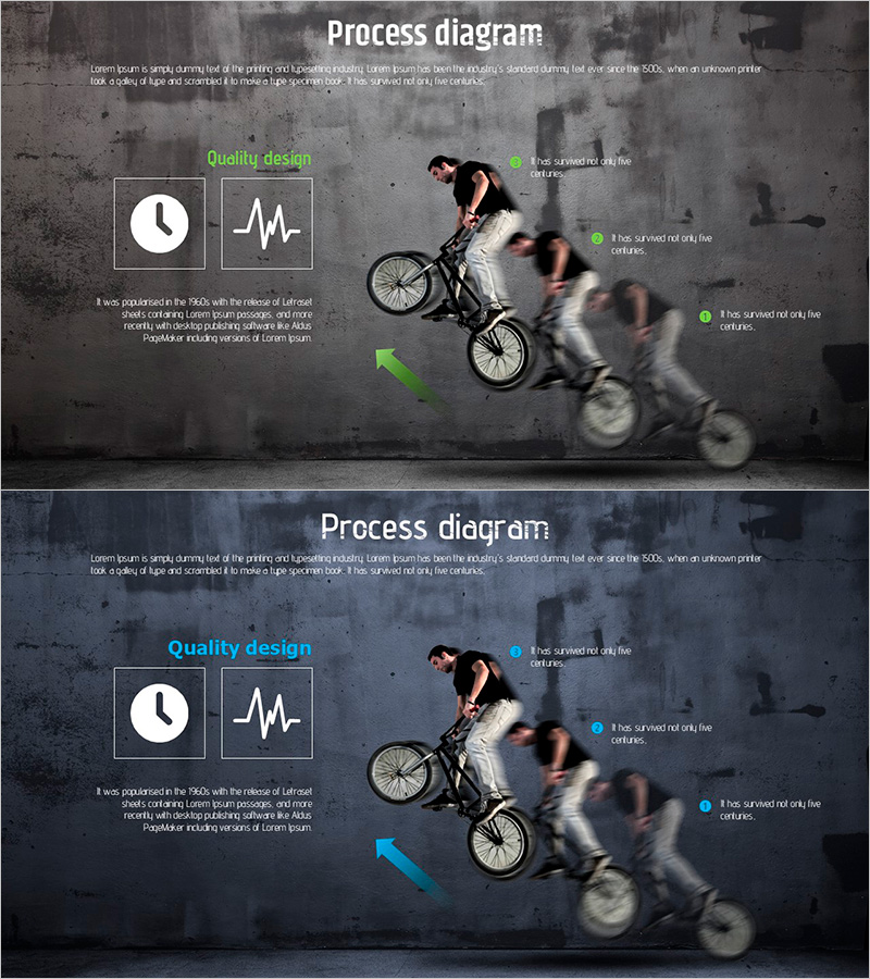 익스트림 스포츠 점핑 다이어그램 – 활동적인 흐름과 구조