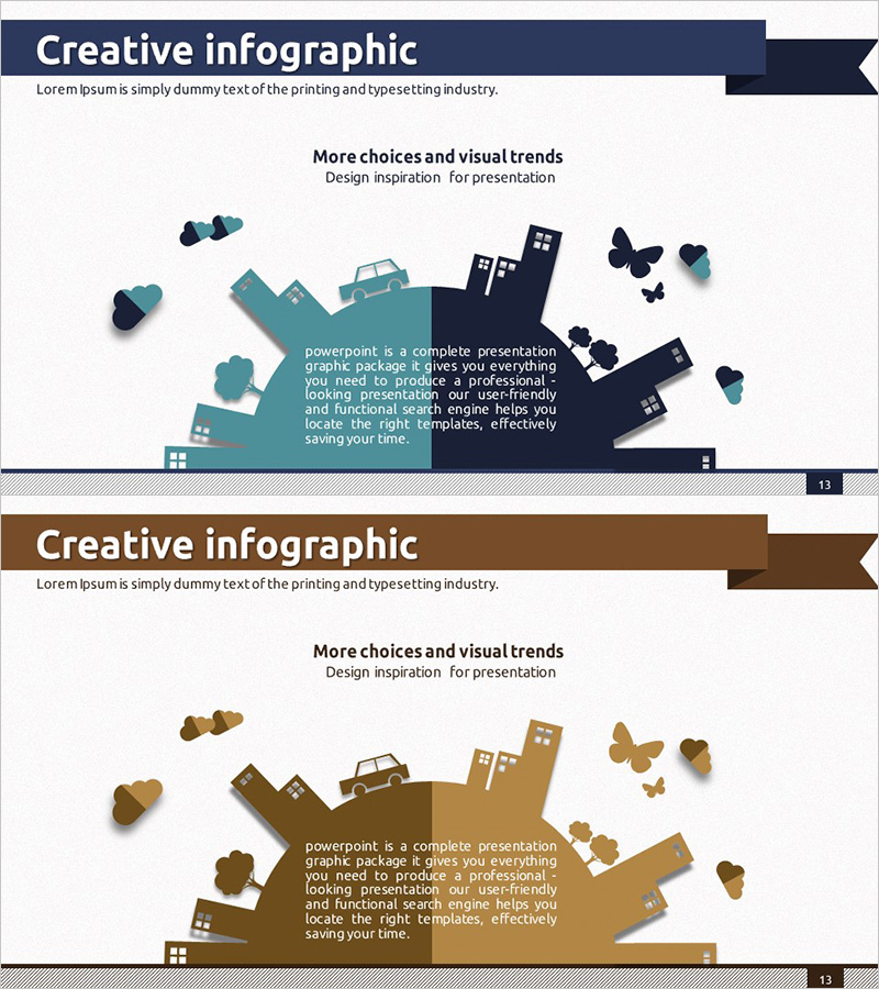환경보호 인포그래픽으로 사업 비전과 전략 소개