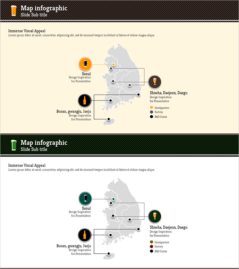 한국 수출 맥주 상품 – 마케팅 전략 맵 인포그래픽