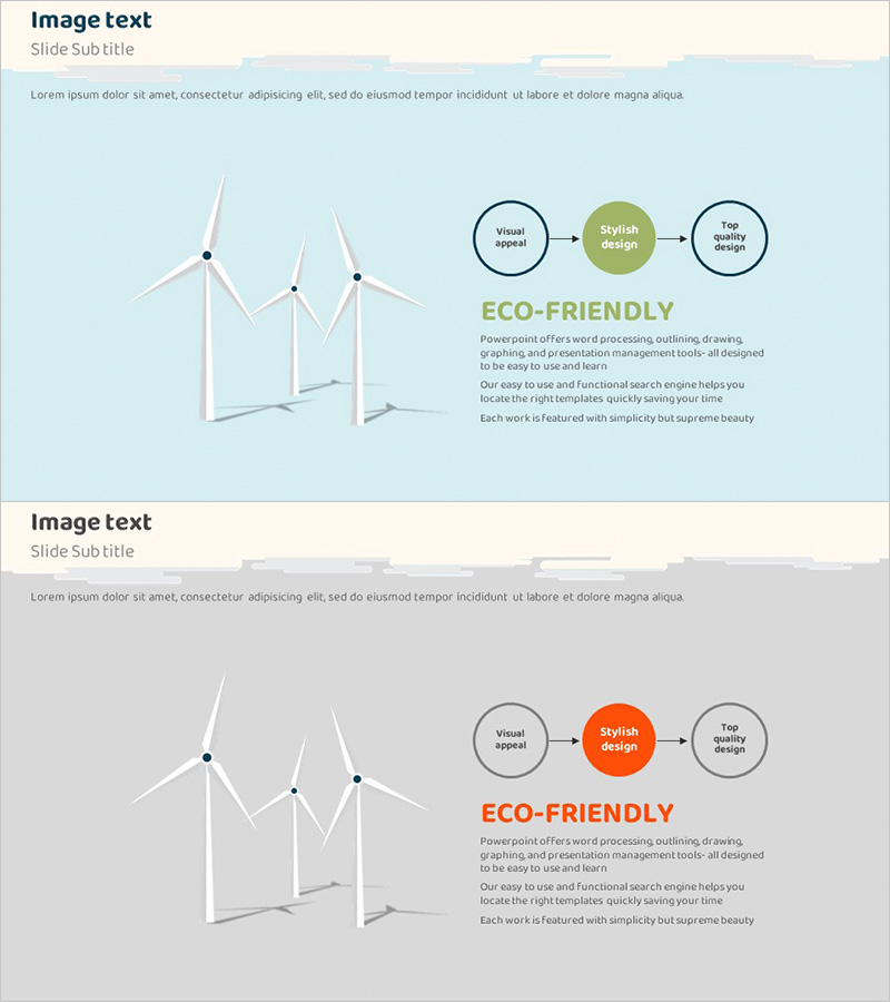 친환경 사업 목표 시장전략 다이어그램 – 지속 가능한 발전