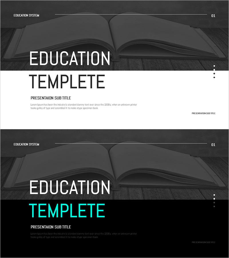 독서의 힘 템플릿 표지 – 교육의 미래