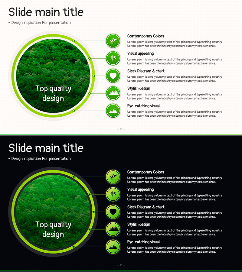 식물원 구성내용 – 시각적으로 매력적인 다이어그램