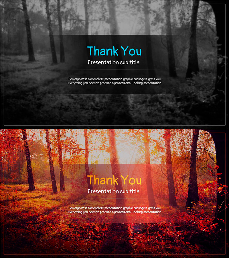 자연 컬러 엔딩 표지 – 프레젠테이션 마무리를 위한 완벽한 선택