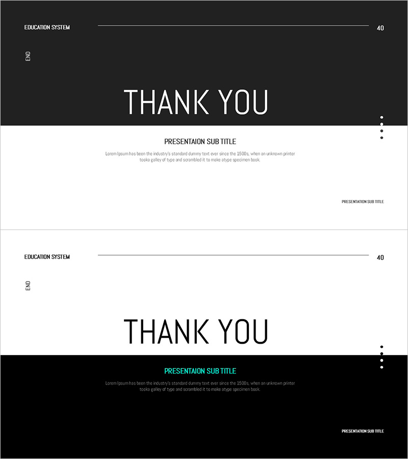 블랙 앤 화이트 엔딩 – 전문적이고 세련된 마무리