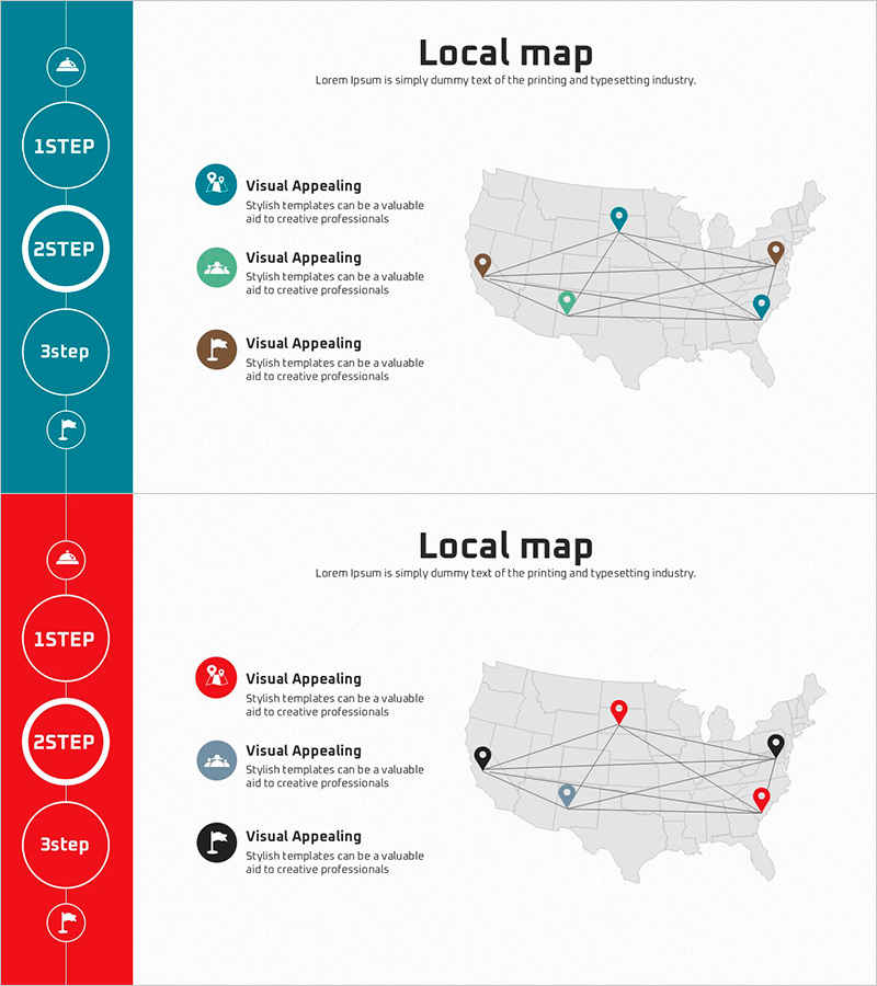 지역 이동 루트를 시각화한 비즈니스 다이어그램