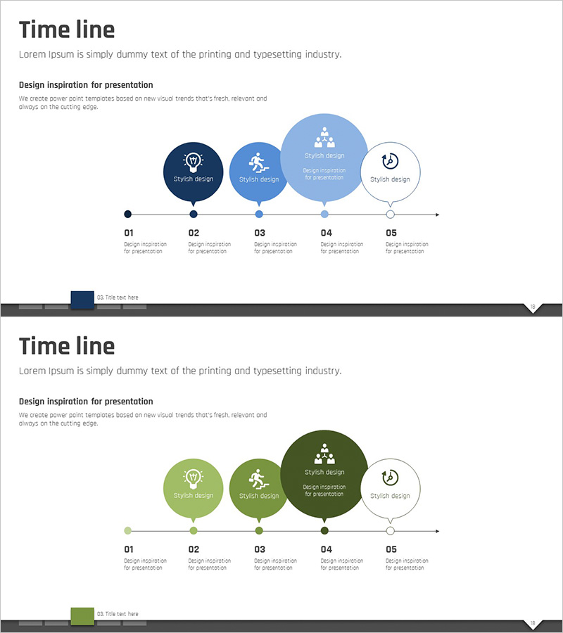 추진계획 다이어그램 블루 그린