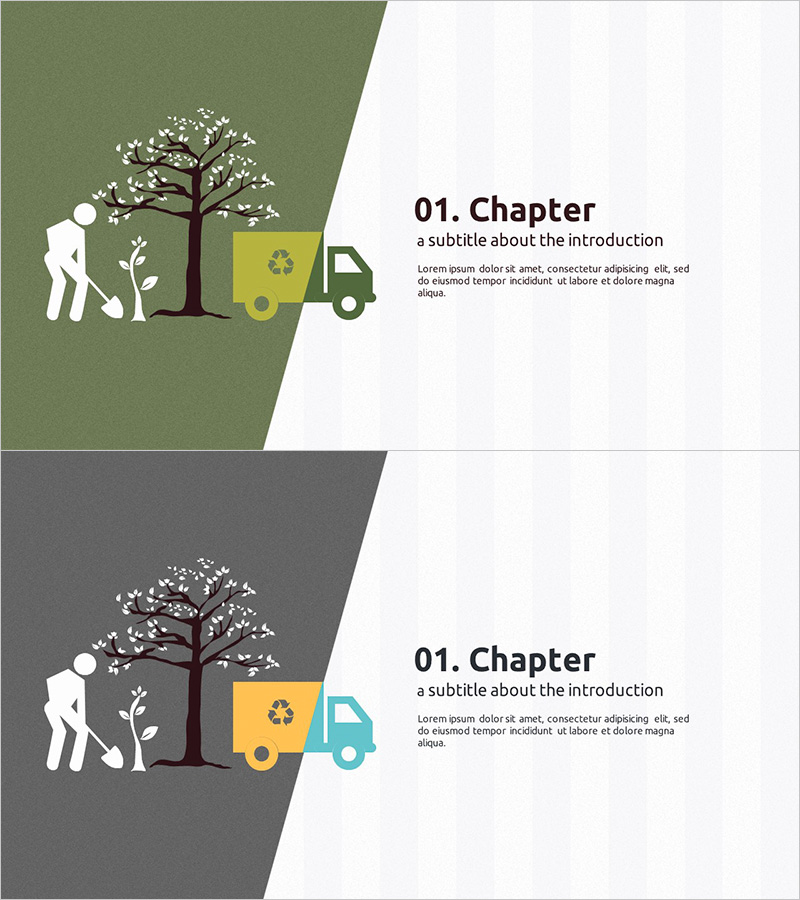 재생에너지 템플릿 – 환경 의식 담긴 간지 슬라이드