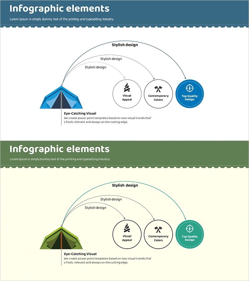캠핑사업 주요 마케팅활동인포그래픽 – 시각적으로 매력적인 디자인