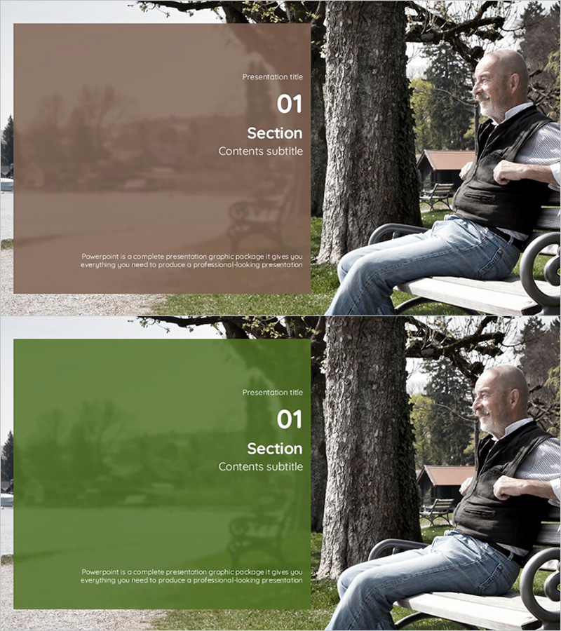 은퇴 생활 템플릿 간지 – 편안함과 여유