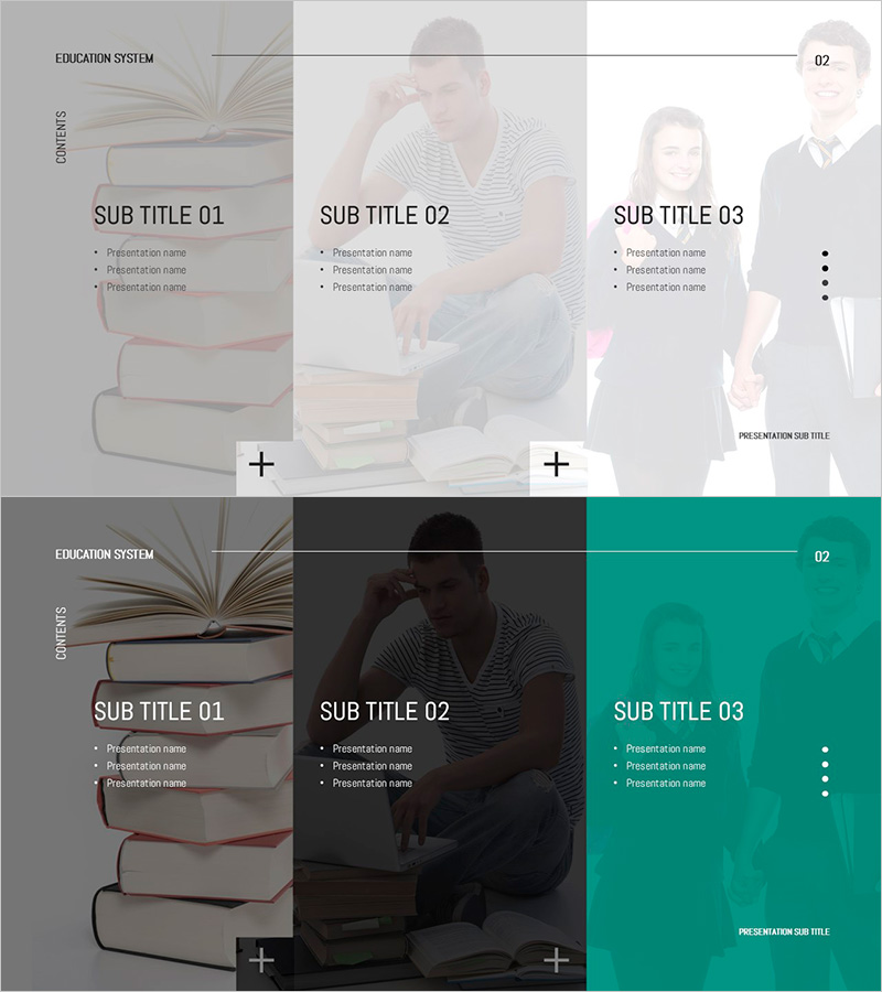 청소년 교육 템플릿 목차 슬라이드