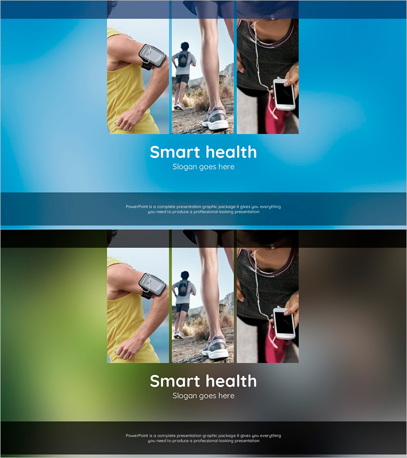 스마트 헬스 PPT 표지 – 건강과 혁신의 시작