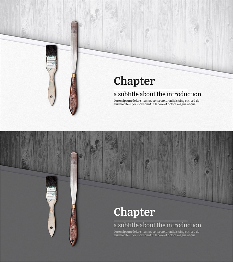 페인팅 템플릿 간지 – 간결한 디자인의 매력