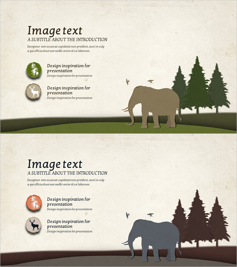 동물 인포그래픽 텍스트 페이지 – 사업비전 및 전략