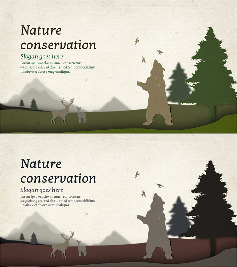 동물 자연 보호 표지 슬라이드