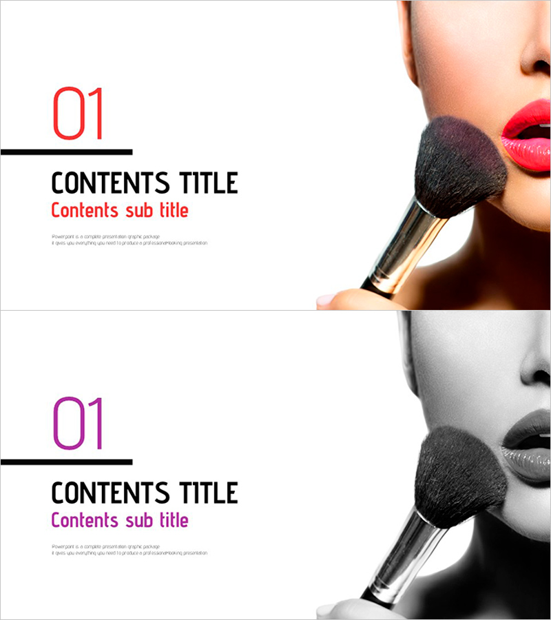 메이크업 템플릿 챕터 – 간지 있는 프레젠테이션