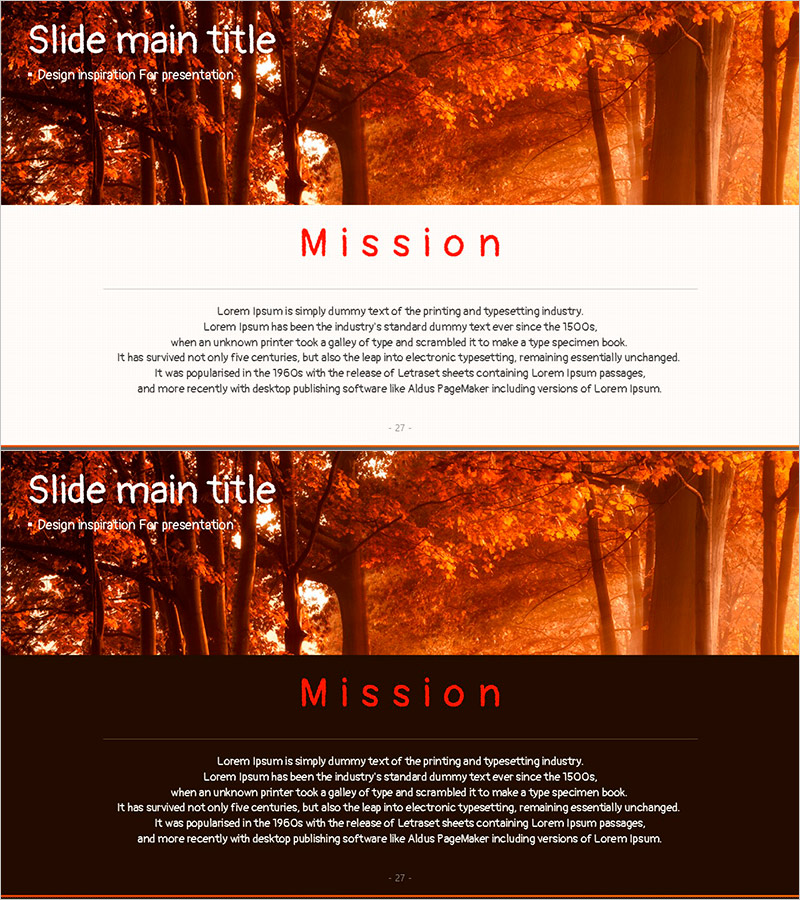 가을의 목표 설정 – 비전과 미션