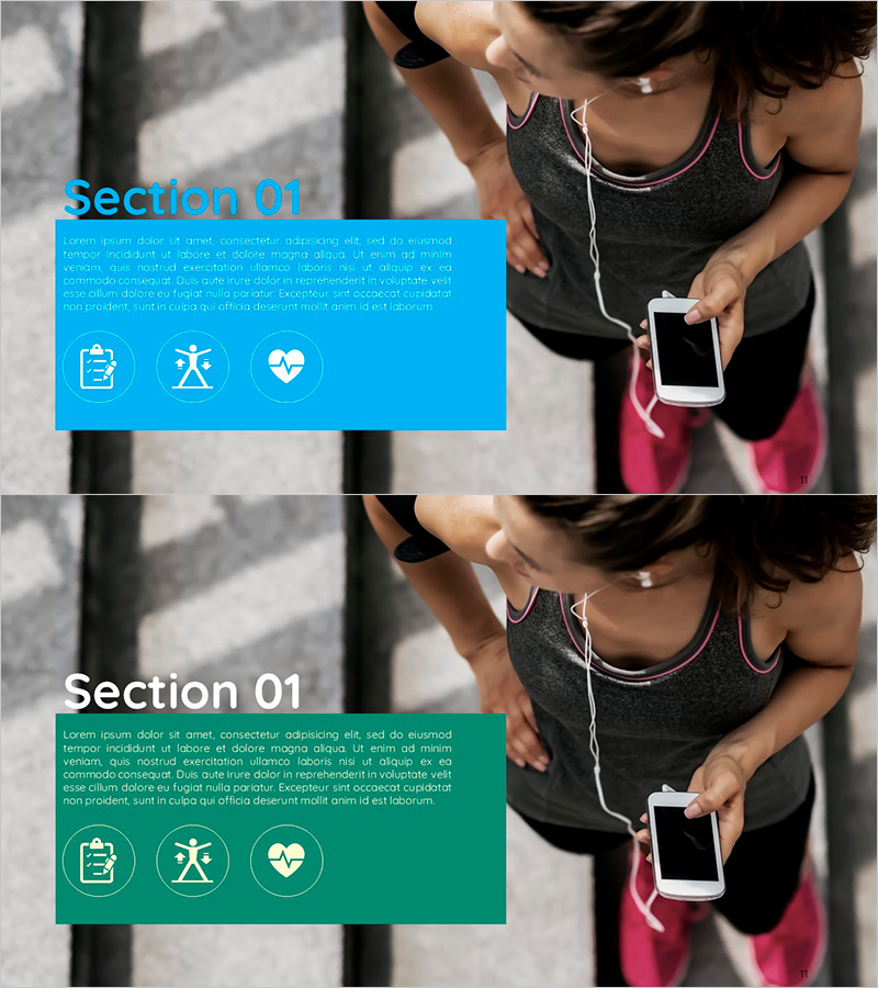 스마트 헬스 섹션 슬라이드01 – 운동과 건강 관리